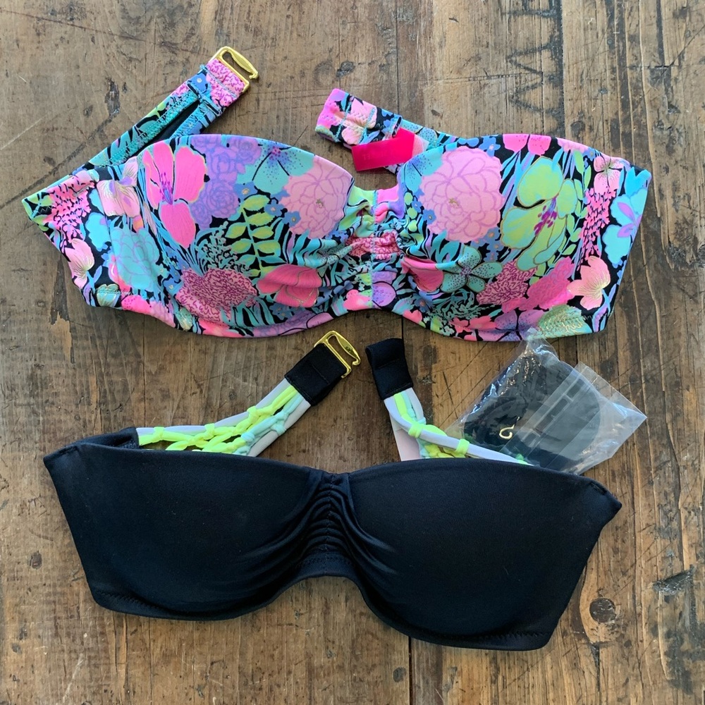 Victoria’s Secret bandeau bikini tops sz 32C